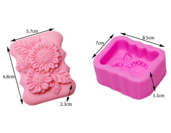 Silicone Molds Sunflower ,Beautiful Flowers Shape Craft Art Silicone Soap Molds, Plants Craft Molds DIY Handmade Soap Molds
