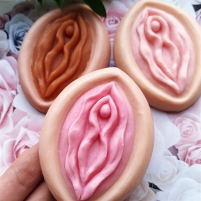Novelty Women Genital Shape Candy Mold Silicone Chocolate Baking Mould Ice Cube Tray DIY Mould Tray for Lollipop Soap Candles Cake Decoration