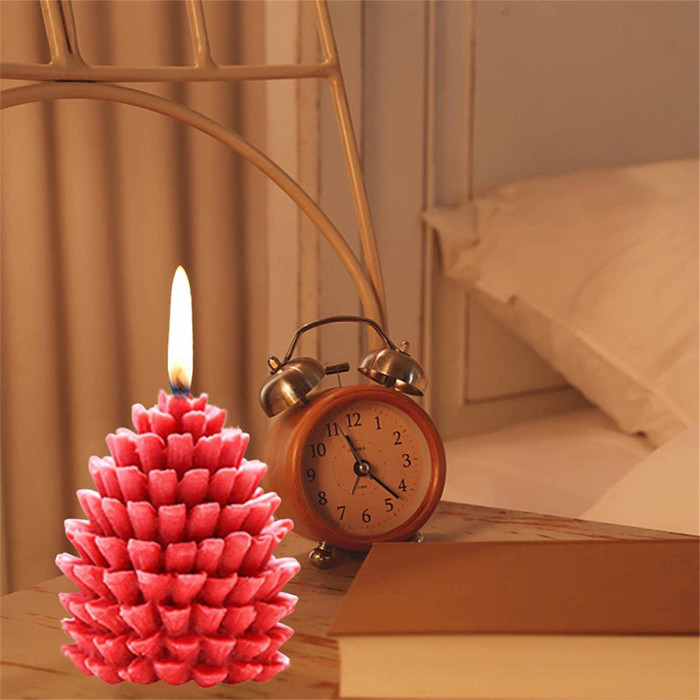 3D Christmas Pine Cones Candle Molds, Pinecone Cake Mold, Silicone Candle Mold Clay Craft Mold for Candle Making Chocolate Cake Decoration Tool