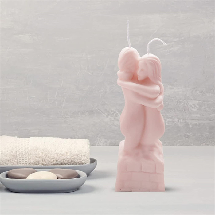 Body Candle Mold, 3D Human Body Embracing Mold Resin Casting Homemade Molds, DIY Crafts Soap Making for Home Resin Ornaments