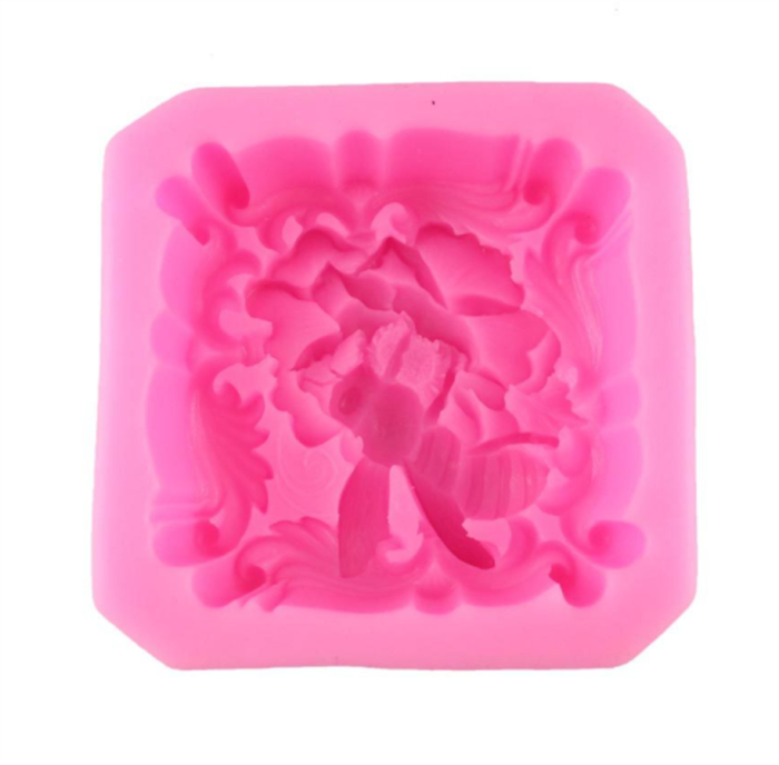 Bee Silicone Fondant Mold,  DIY Handmade Soap Molds, Craft Art Soap Candle Making Mould, Cake Fondant Decorating Mold, Art Soap Clay Molds, Cake Chocolate Sugarcraft Baking Tool Random