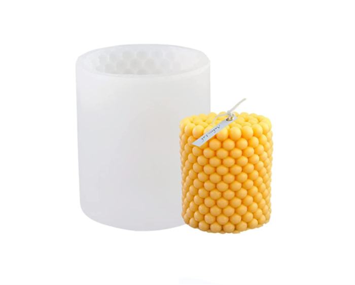 Candle Molds, Pillar Candle Molds Silicone, Bubble Candle Molds for Candle Making, DIY Aromatherapy Candles, Wax, Soaps, Polymer Clay