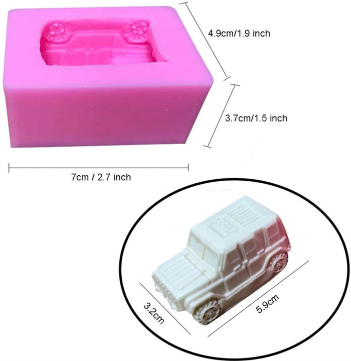 Car Silicone Molds for Cake Decorating Candle Mading Mold Chocolate Fondant Children Toy Mould Resin Polymer Clay Tool