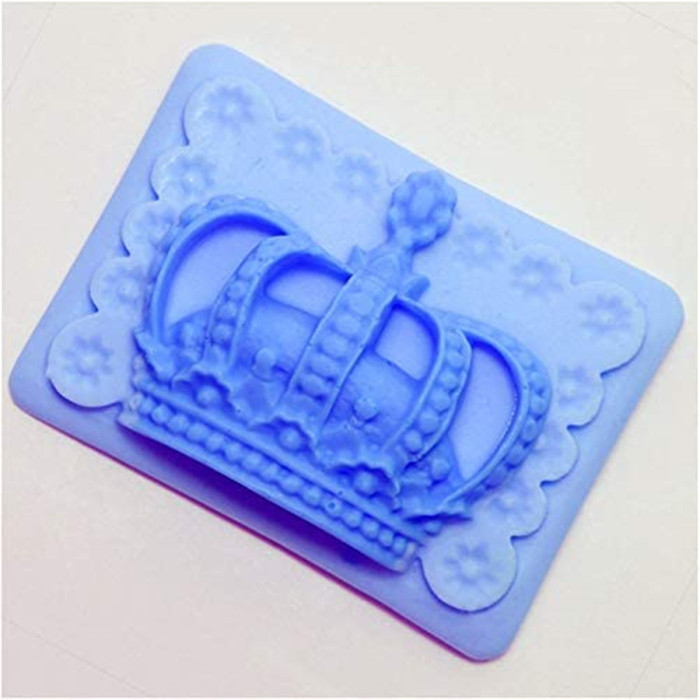 Silicone Molds Crown, Queen Crown Shape Craft Art Silicone Soap Mold, King Theme Craft Molds DIY Handmade Cake Molds