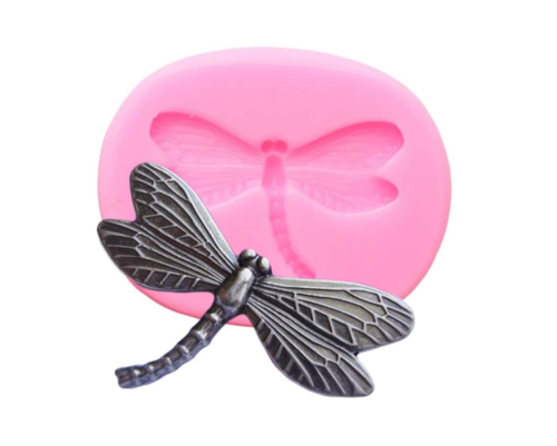 Cute Insect Dragonfly Silicone Mold for DIY Crystal Gum Paste Fondant Mold Soap Mould Jelly Shots Handmade Ice Cream Desserts Cupcake Cake Topper Decoration Pudding Candy Ice Cube Chocolate