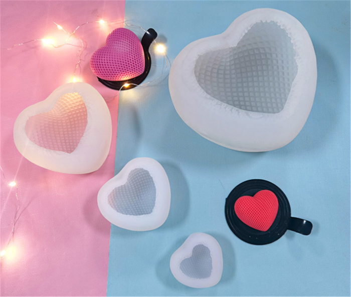 Love Silicone Mold DIY Heart Shaped Mousse Cake Chocolate Silicone Mold for Cake Decoration, Candy, Ice Cube , Dessert Biscuit