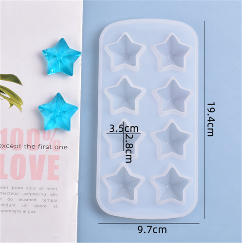 DIY Star Silicone Casting Epoxy Mold Jewelry Making Tools Crafts Gift Supplies - Pentagram