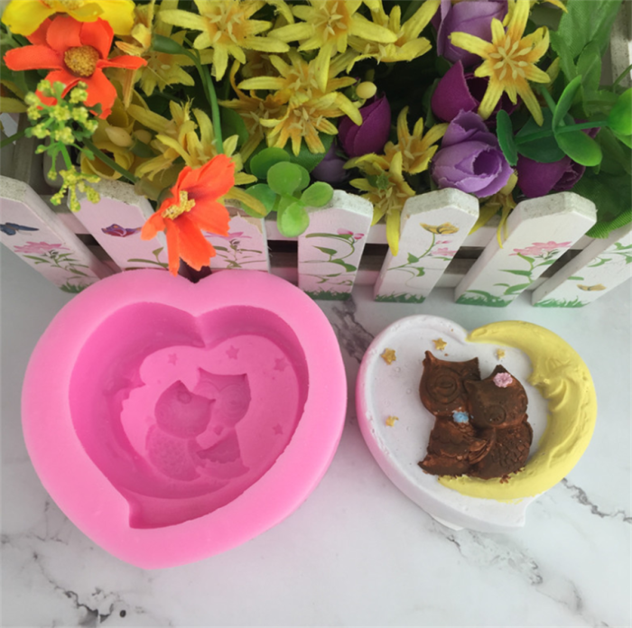 Owl Lover Silicone Soap Mold for Soap Making Silicone Fondant Chocolate Cake Candy Mould