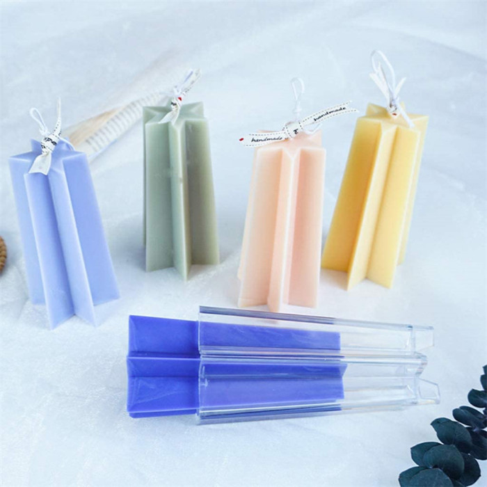 3D Candle Molds for Candle Making, Hex Candle molds DIY, DIY Plastic Candle Molds Homemade Soap, Molds Scented Candle for Home Decoration Festive Holiday