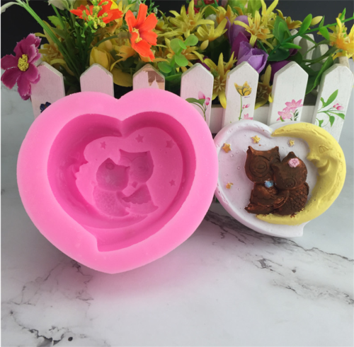 Owl Lover Silicone Soap Mold for Soap Making Silicone Fondant Chocolate Cake Candy Mould