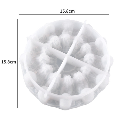Skull Ashtray Resin Mold Skull Silicone Skeletons Jewelry Storage Round Box Mold for DIY Epoxy Resin Halloween Candlestick Home Decoration