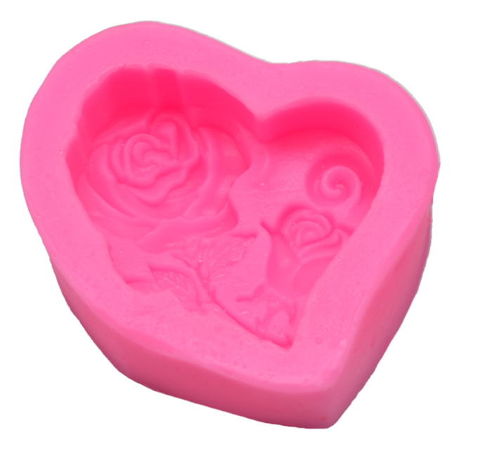 3D Rose Candle Molds Heart Shape Rose Flower Silicone Molds for Making DIY Homemade Beeswax Candles Silicone Soap Mold Rose Wax Melt Mould Epoxy Resin Molds Candle Making Mold Candle Mold
