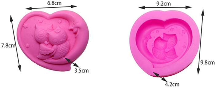 Owl Lover Silicone Soap Mold for Soap Making Silicone Fondant Chocolate Cake Candy Mould