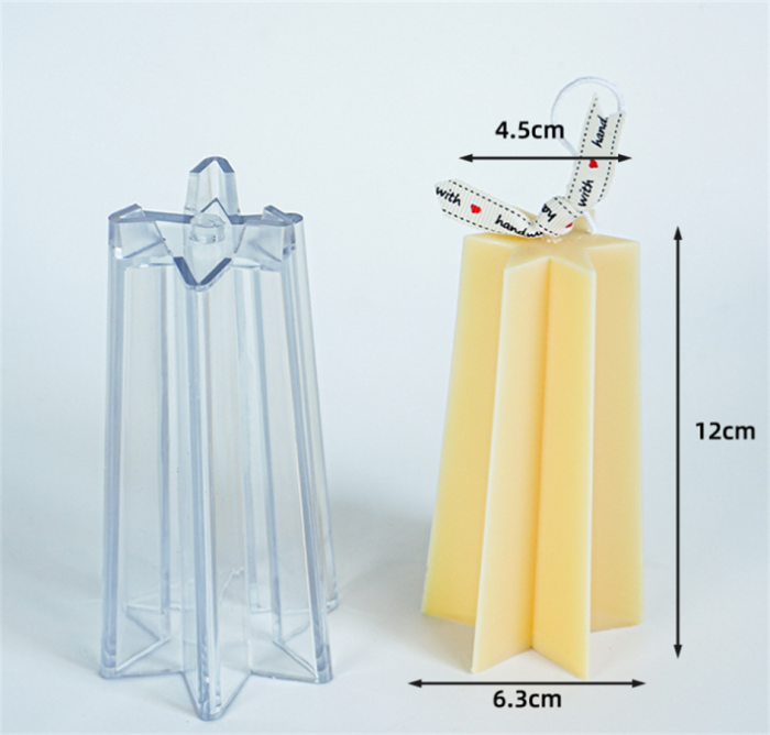 3D Candle Molds for Candle Making, Hex Candle molds DIY, DIY Plastic Candle Molds Homemade Soap, Molds Scented Candle for Home Decoration Festive Holiday