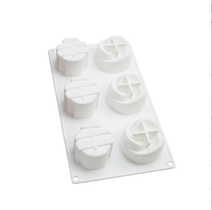 6-Cavity Silicone Molds Baking for Mousse Cake, 3D Baking Molds Dessert Molds for Pastry Truffle Pudding Jelly Cheesecake