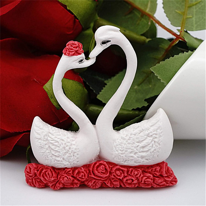 3D Cute Swan Silicone Candle Mold Swan Chocolate Candy Silicone Mold Cake Fondant Decorating Tools Handmade Craft Soap Mold Polymer Clay Resin Mould