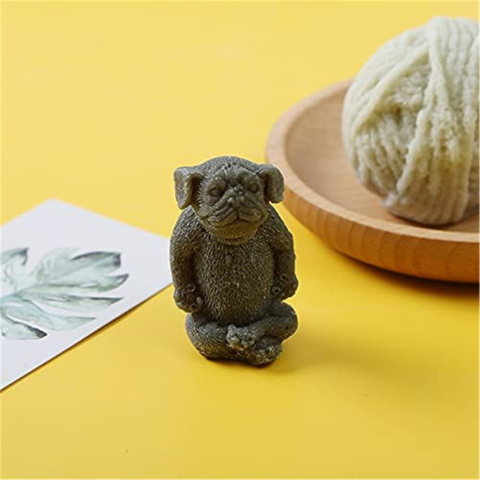 3d pug dog silicone mold for resin pug dog resin mold dog mold cartoon resin mold dog shape baking dessert chocolate mold