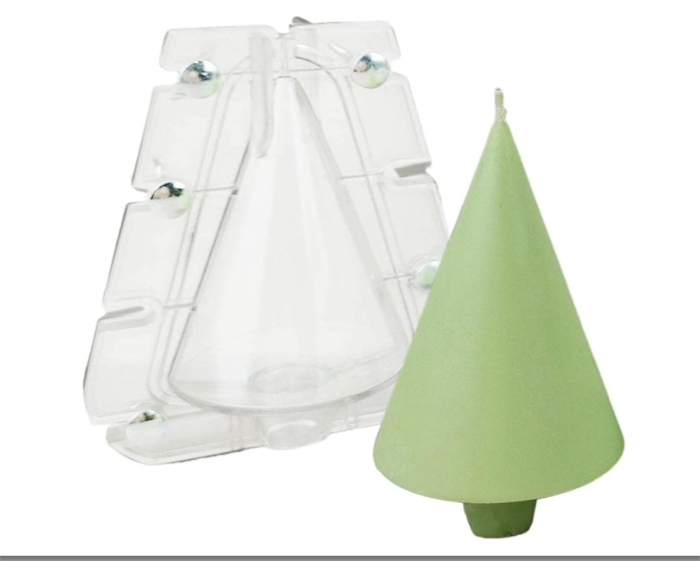 Christmas Tree Plastic Candle Mold, Two-petal Mold DIY Handmade Candle Mold