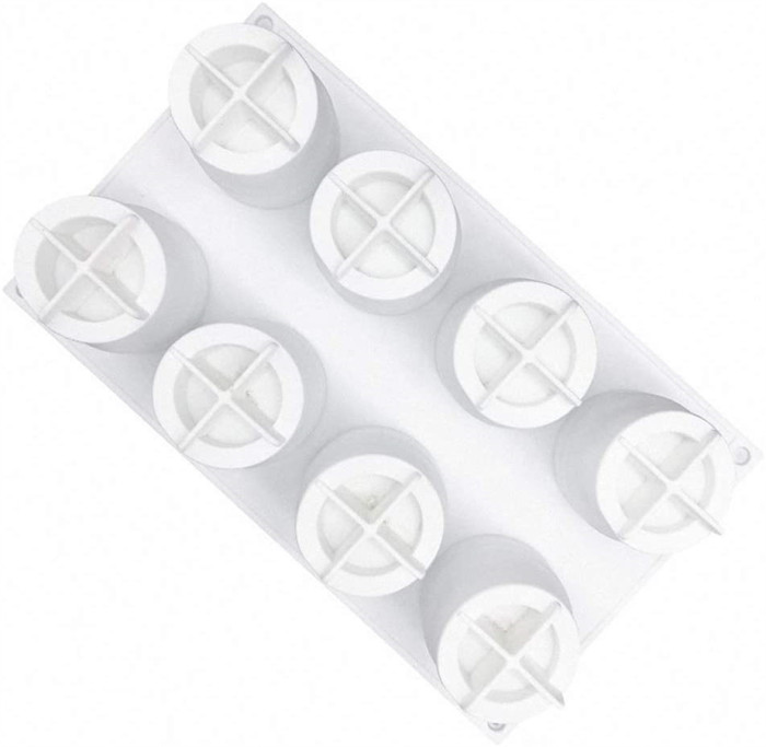 8-Cavity 3D Bamboo Silicone Cake Mold Mousse Cake Baking Mold Plaster Soap Candle Mold Kitchen Bakeware Tools