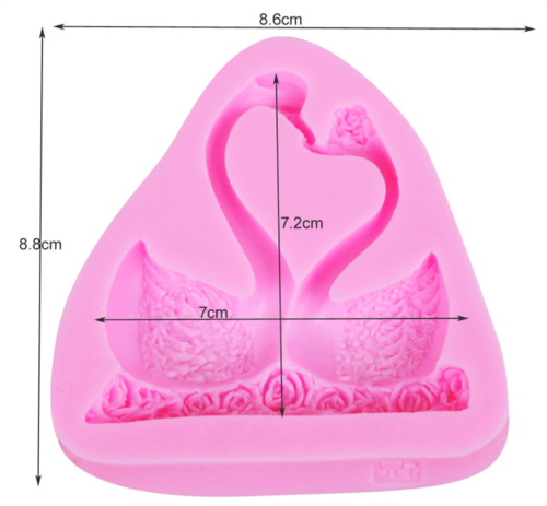 3D Cute Swan Silicone Candle Mold Swan Chocolate Candy Silicone Mold Cake Fondant Decorating Tools Handmade Craft Soap Mold Polymer Clay Resin Mould