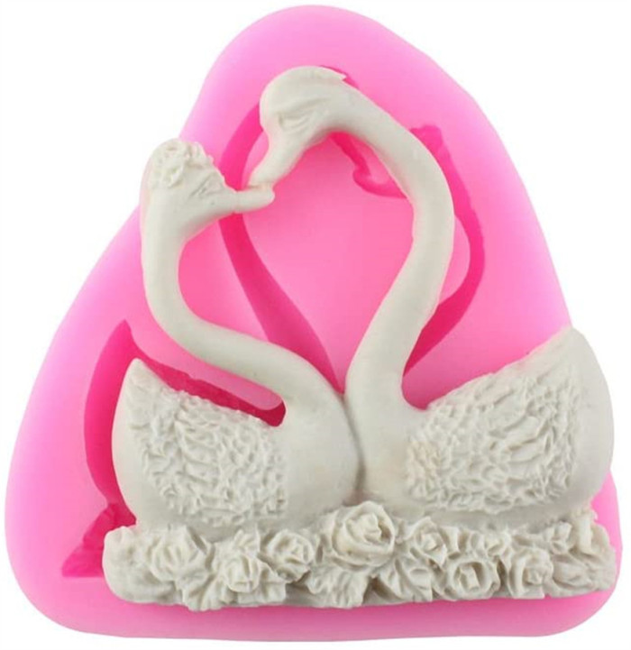 3D Cute Swan Silicone Candle Mold Swan Chocolate Candy Silicone Mold Cake Fondant Decorating Tools Handmade Craft Soap Mold Polymer Clay Resin Mould