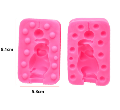 3D Circus Baby Elephant Silicone Mold for Baby Shower Fondant Chocolate Candy Cake Decorating Candle Soap Lotion Bar Wax Crayon Melt Plaster Polymer Clay