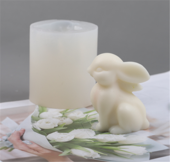 Rabbit baking cake mold DIY aromatherapy candle sitting rabbit silicone mold