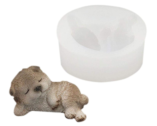 3D Puppy Silicone Mold, Dog Silicone Candle Molds Puppy Silicone Cake Decoration Mold Animal Cupcake Making Mold  Chocolate Dog Cake Moulds