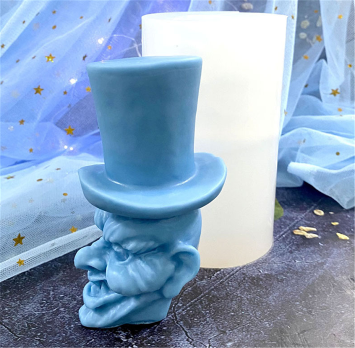 3D three-dimensional skull cap shape silicone mold sugar turning chocolate grinding tool resin gypsum Candle Mold