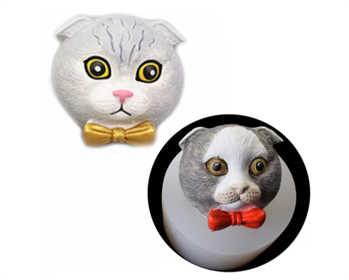 Cat Doll Silicone Fondant Mold Chocolate Candy Sugar Craft Gum Paste Mould Paper Clay Soap Candle Mold Cake Decoration Tool