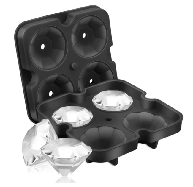 Silicone Ice Cube Tray With Lid - Fill and Release Ice Maker - Cute and Fun Shape Multipurpose Molds - Great for Parties and Events