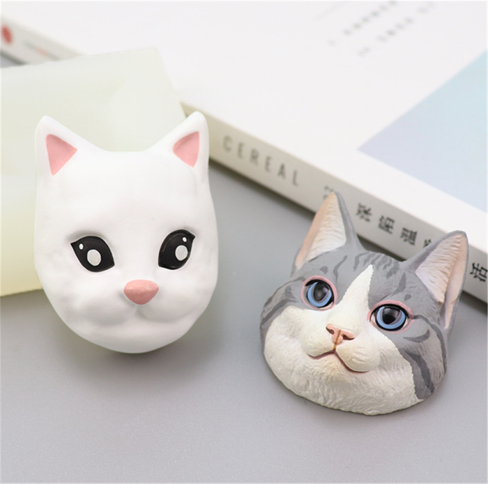 Cat Doll Silicone Fondant Mold Chocolate Candy Sugar Craft Gum Paste Mould Paper Clay Soap Candle Mold Cake Decoration Tool