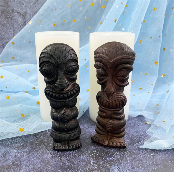 2 pcs Halloween faces,demons, silicone molds, funny creative decorations, DIY aromatherapy candles, gypsum resin molds, chocolates, cakes, etc