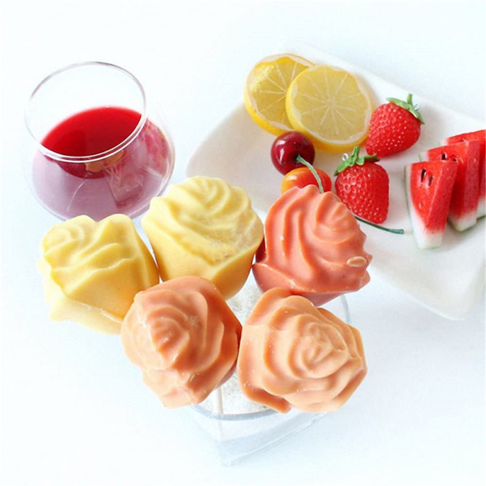 3D Flower Lollipop Mold and 20Pcs Sticks - Rose Silicone Lolly Pop Tray for Hard Candy Chocolate Gummy Jello Sucker