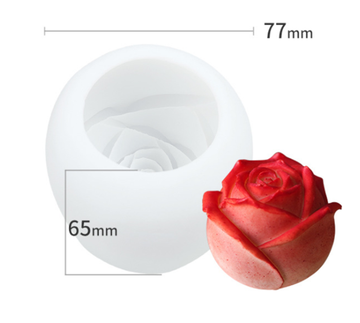 3D Flower Series Ice Cream Mousse Cake Mold Rose Aromatherapy Gypsum Silicone Mould DIY handmade Soap Candle Chocolate Pudding Fondant Sugar Craft Decoration Baking Tool