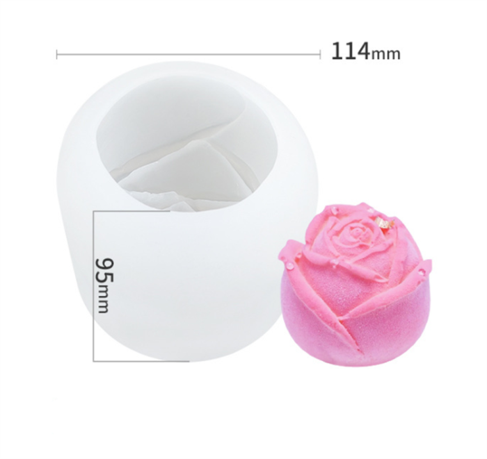 3D Rose Flower Silicone Molds Rose Shaped Candle Molds for DIY Handicrafts Making Cake Decoration Candle Crafts
