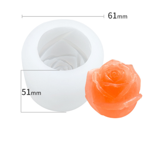 3D Rose Flower Silicone Molds Rose Shaped Candle Molds for DIY Handicrafts Making Cake Decoration Candle Crafts