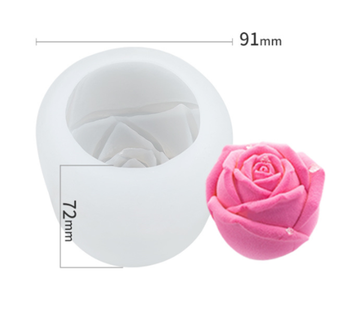 3D Rose Flower Silicone Molds Rose Shaped Candle Molds for DIY Handicrafts Making Cake Decoration Candle Crafts