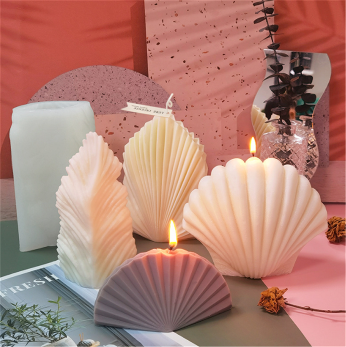 Silicone 3D  Coral Shell, Handmade Coral Leaf Shell Mold, Candle Mould Soap Mould for DIY Candle Soap Making, Soap Moulds Silicone Shapes Unique