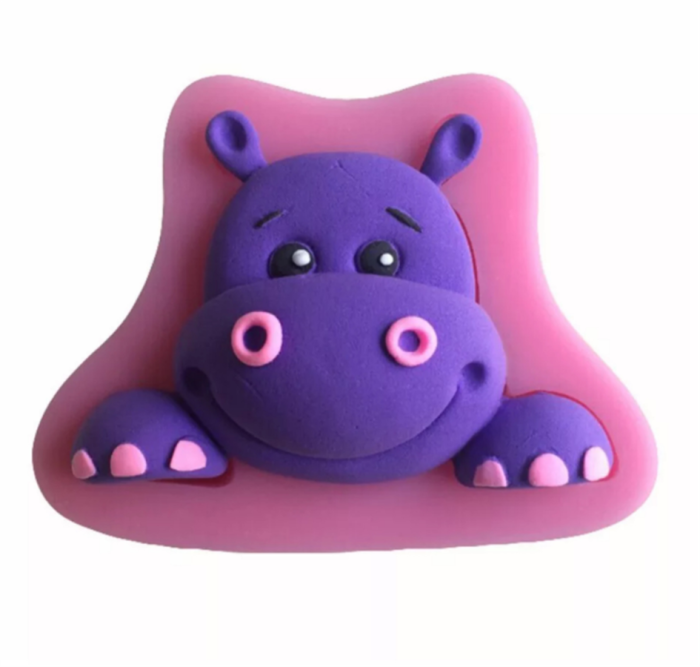 Cartoon Little Hippo Shaped Silicone Mold - Cartoon Little Hippo Shaped Cake Decorating Mold - Cartoon Little Hippo Shape Chocolate Mold