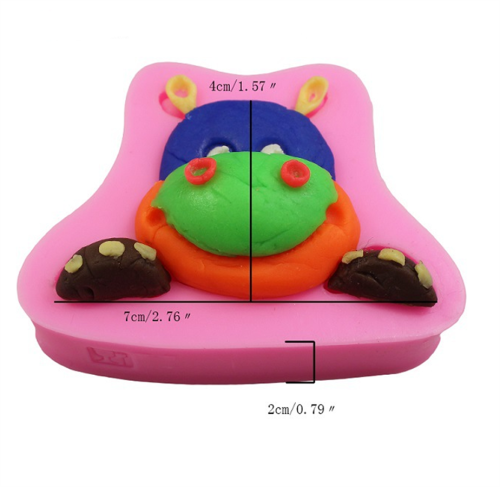 Cartoon Little Hippo Shaped Silicone Mold - Cartoon Little Hippo Shaped Cake Decorating Mold - Cartoon Little Hippo Shape Chocolate Mold