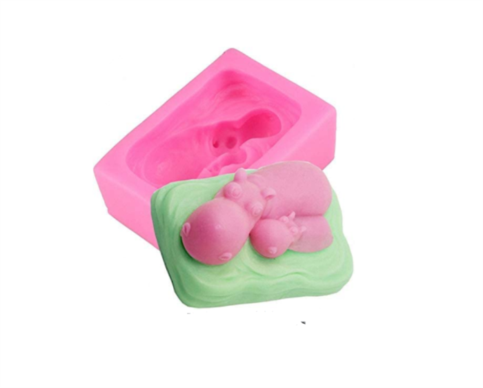 Hippo 3D hand soap mold liquid silica gel hand soap mold candle mold cake decoration tool