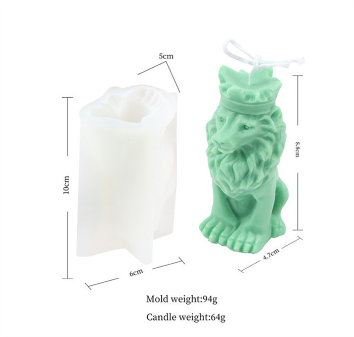 DIY Candle Aromatherapy Soap Mould Lion mold Decoration Resin Model Epoxy Mold for Decorations