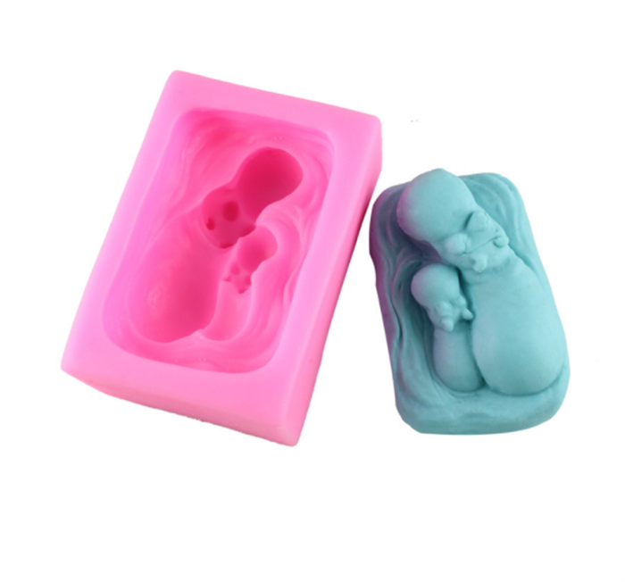 Hippo 3D hand soap mold liquid silica gel hand soap mold candle mold cake decoration tool