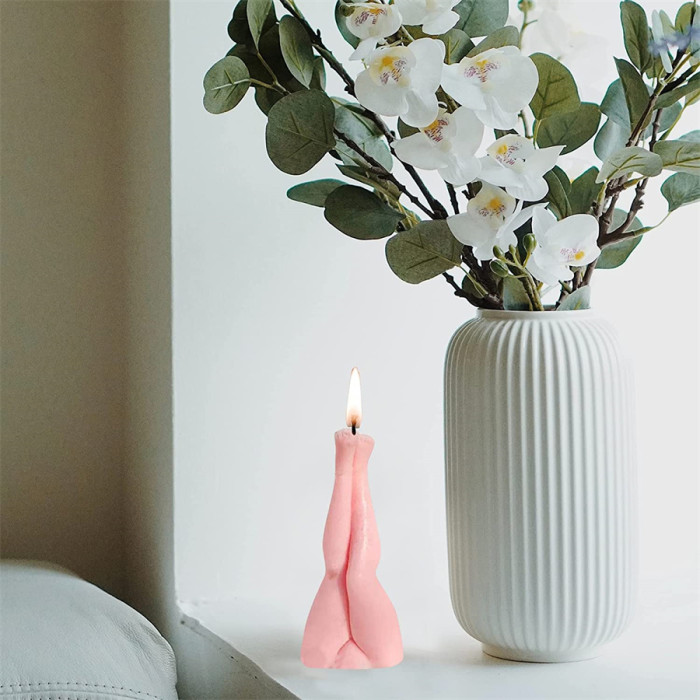 Human Body Silicone Mold, 3D Sexy Girl Leg Shape Candle Mould, Female Nude Legs Shaped Resin Mould, Naked Body Art Epoxy Moulds, for DIY Soap Tabletop Ornaments Jewelry Home Decorations
