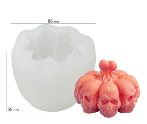 Halloween Pumpkin mold funny skull face pumpkin handmade Candle Mold pumpkin epoxy silicone      Mold chocolate candy cake decoration mold autumn harvest Halloween Thanksgiving party