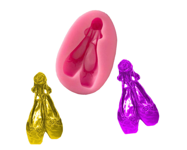 Shoes Silicone Mold for Dancing Lovers DIY Fondant Candy Making Chocolate Molds Lollipop Desserts Ice Cube Gum Clay Soap Biscuit Plaster Resin Cupcake Topper Cake Decor Moulds