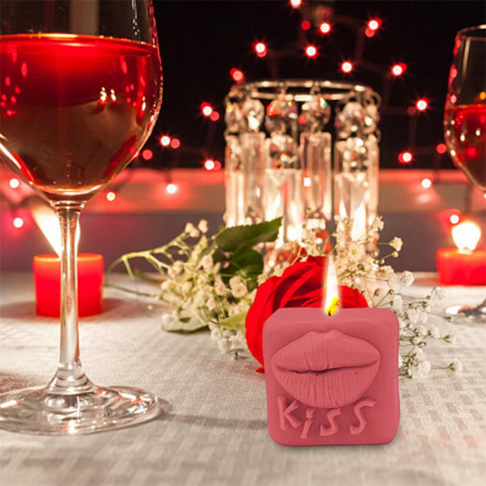 Silicone Molds kiss, Sex red Lips Shape Craft Art Silicone soap molds Resin Molds, 3D Lips Craft Molds DIY Handmade Candle Making Molds