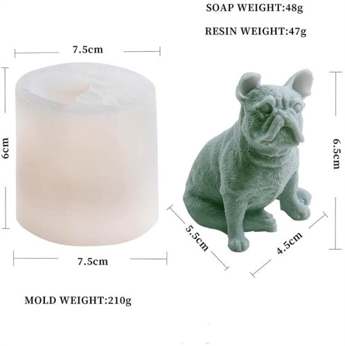 Shar Pei Dog Silicone Mold Candle Aromatherapy Gypsum Soap Mould DIY Chocolate Fondant Cake Decorating Model