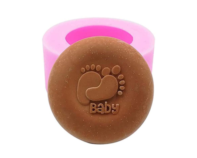 Cute Baby Foot Soap Mold for DIY Handmade Silicone Soap Chocolate Mold Cake Decoration Mold Candy Mold for Baby Shower Birthday Party